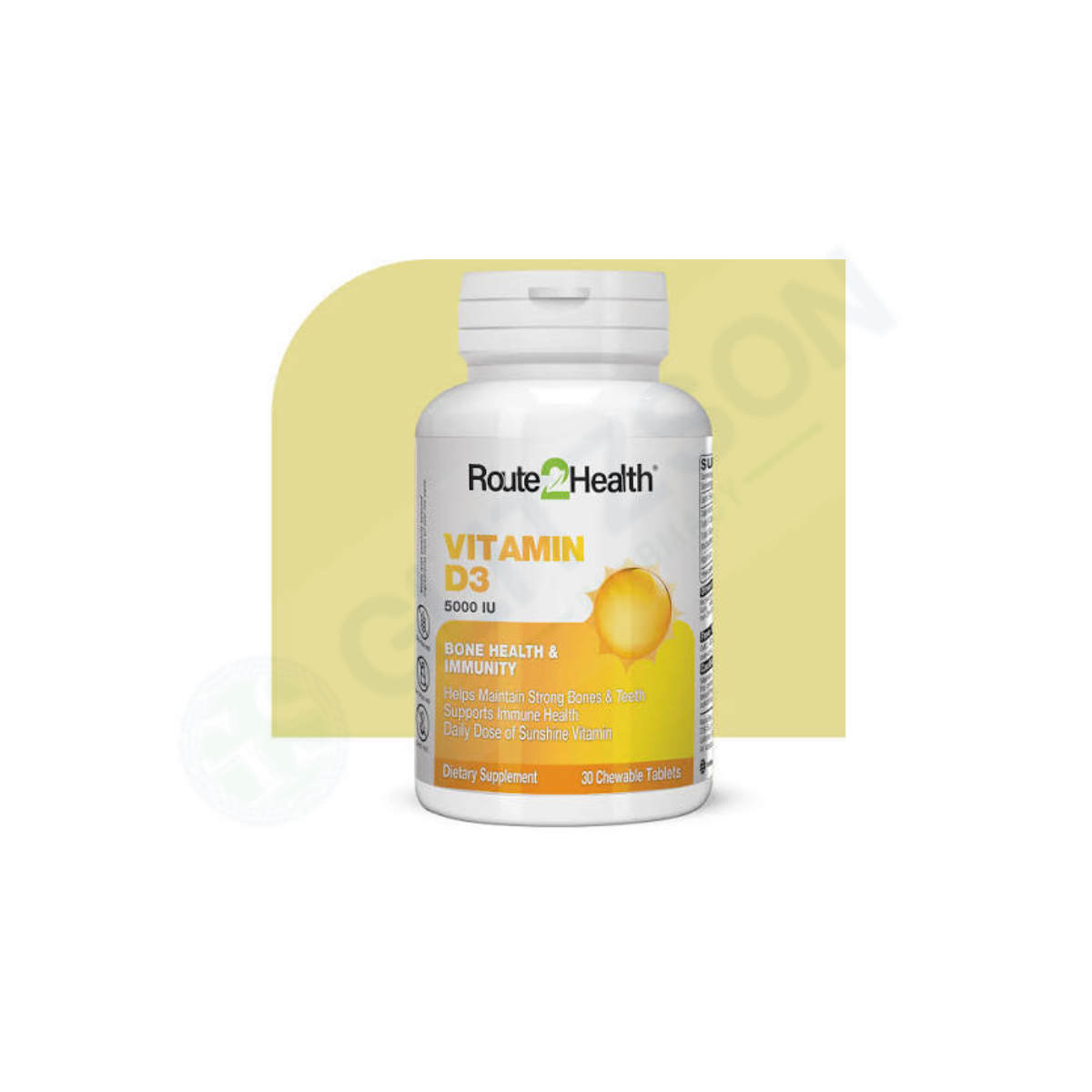 Route 2 Health Vitamin D3 Tablets 5000IU (1 Bottle = 30 Tablets)