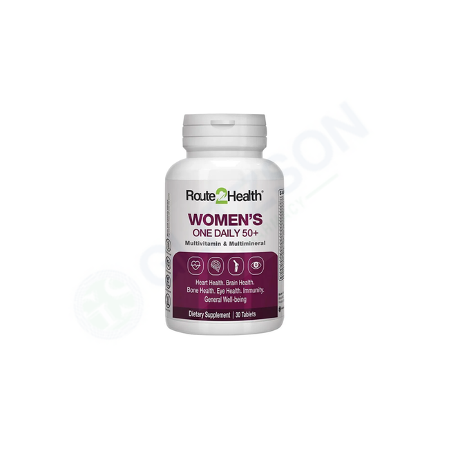 Route 2 Health Womens One Daily 50+ Tablets (1 Bottle = 30 Tablets) Hover Image
