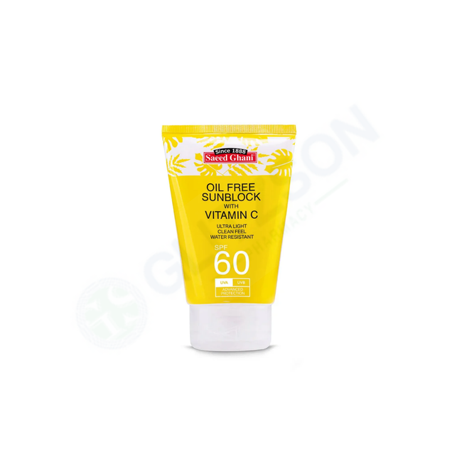 Saeed Ghani Oil Free Sunblock SPF 60 with Vitamin C 100ml Hover Image