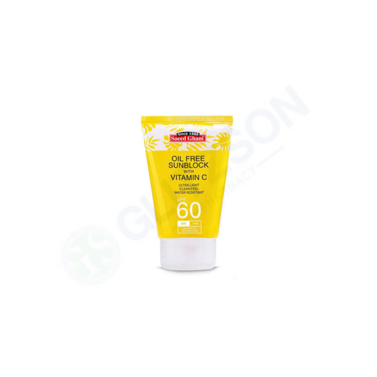 Saeed Ghani Oil Free Sunblock SPF 60 with Vitamin C 30ml