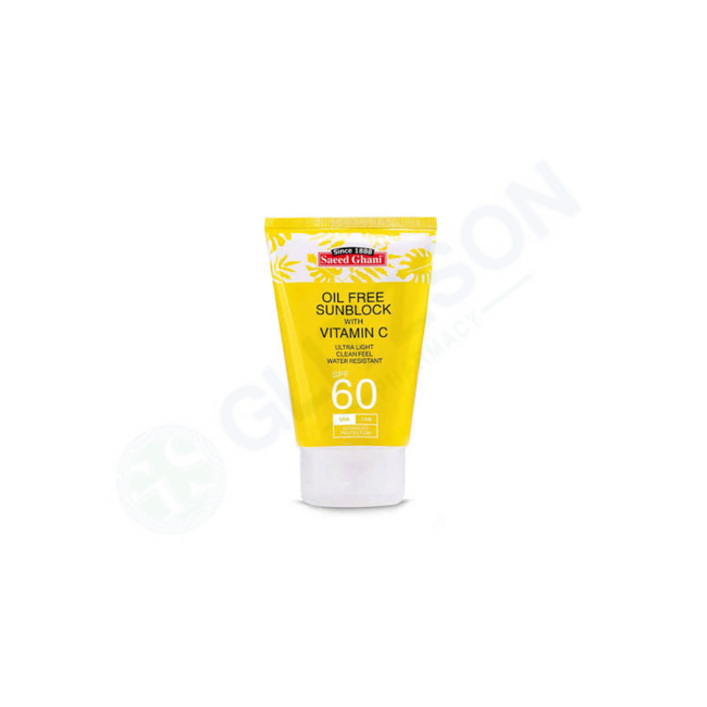 Saeed Ghani Oil Free Sunblock SPF 60 with Vitamin C 30ml Hover Image