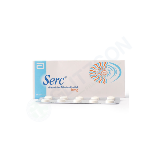 Serc Tablets 16mg (1 Box = 3 Strips) (1 Strip = 10 Tablets)