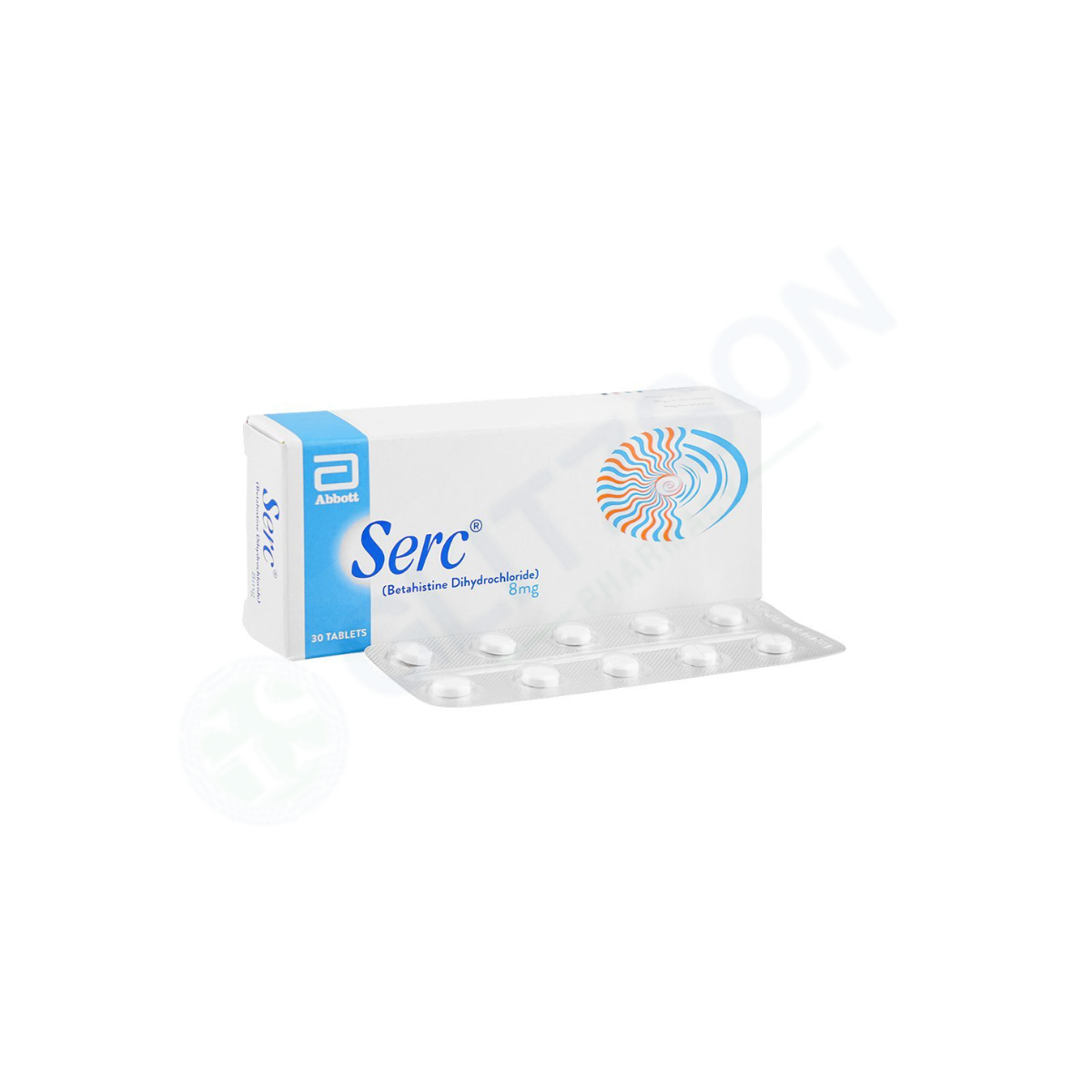 Serc Tablets 8mg (1 Strip = 10 Tablets/1BOX =30TAB)