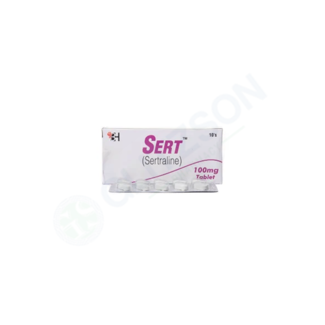 Sert Tablets 100mg (1 Box = 1 Strip)(1 Strip = 10 Tablets) Hover Image