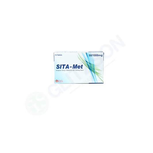 Sita Met Tablets 50/1000mg (1 Box = 2 Strips) (1 Strip = 7 Tablets)