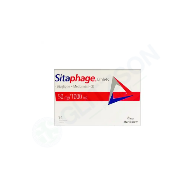 Sitaphage Tablets 50mg/1000mg (1 Strip = 7 Tablets) Hover Image