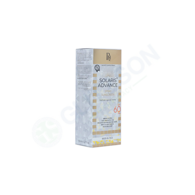 Solaris Advance Spray Sunscreen SPF60 150ml Hover Image