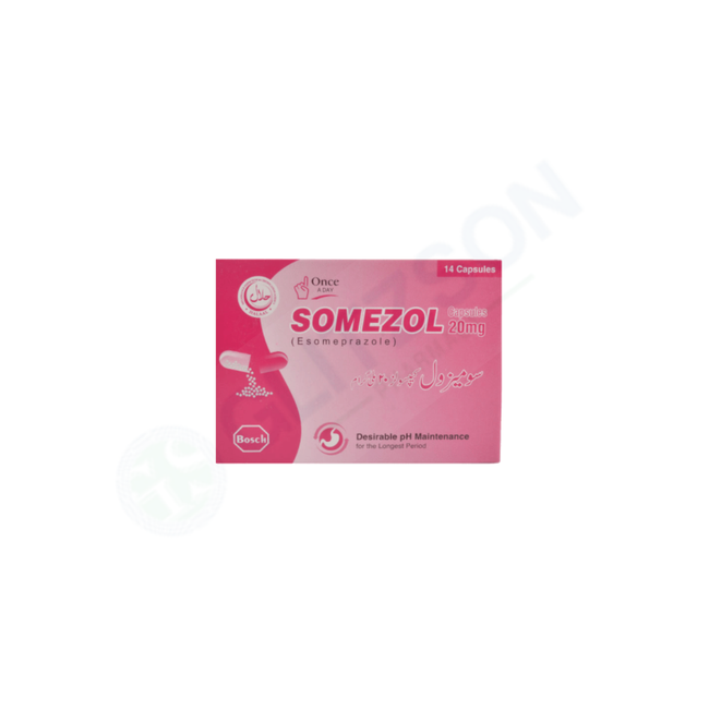 Somezol Capsules 20mg (1 Strip = 7 Capsules) Hover Image