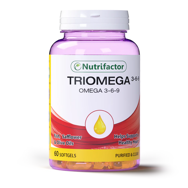 Nutrifactor Triomega 3.6.9 Softgels (1 Bottle = 60 Softgel Capsules) Hover Image