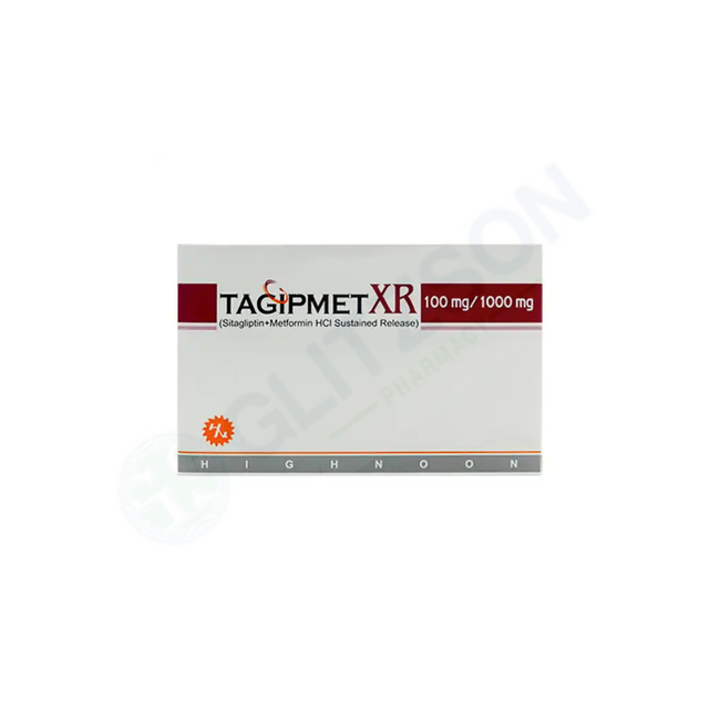 TagipMet XR Tablets 100mg/1000mg (1 Strip = 10 Tablets) Hover Image