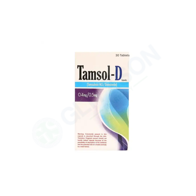 Tamsol-D Capsule 0.4mg/0.5mg (1 Box = 3 Strips) (1 Strip = 10 Tablets) Hover Image