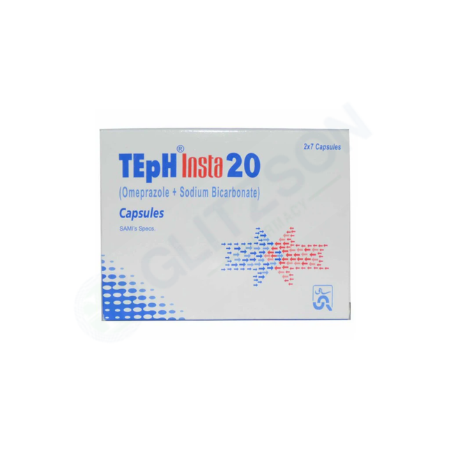 Teph Insta 20 Capsules 20mg (1 Strip = 7 Capsules) Hover Image