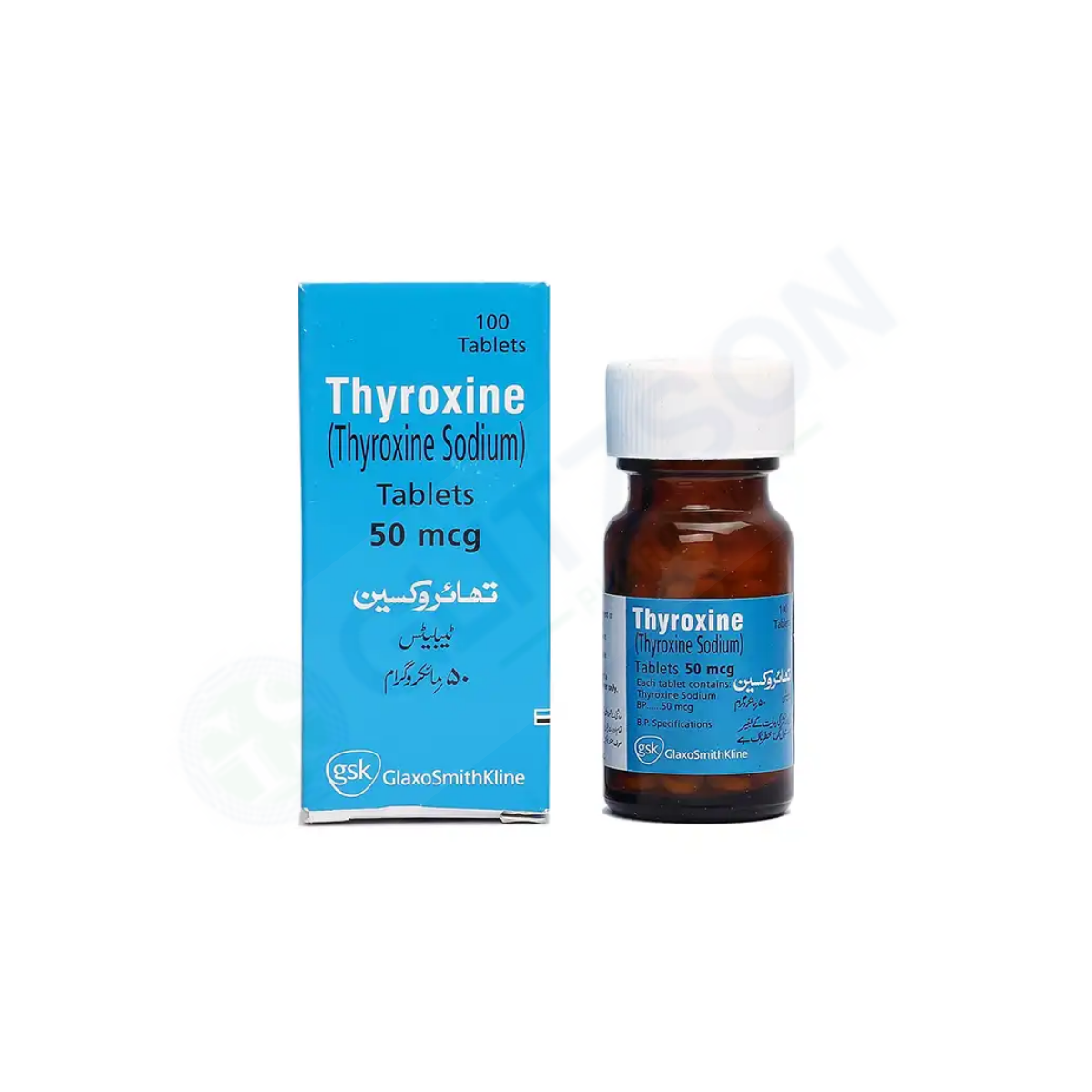 Thyroxine Tablets 50mcg (1 Bottle = 100 Tablets)