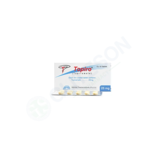 Topiro Tablets 25mg (1 Strip = 10 Tablets) Hover Image