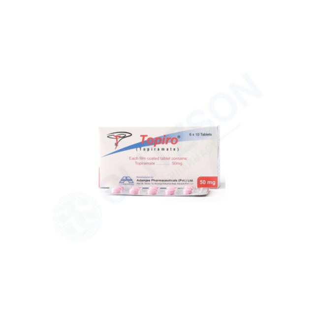 Topiro Tablets 50mg (1 Strip = 10 Tablets) Hover Image