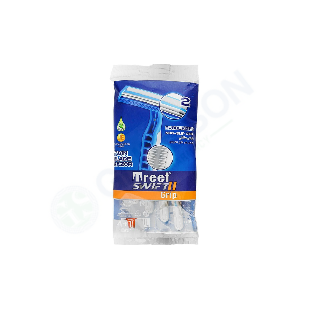 Treet Swift II Grip Twin Blade Disposable Razors 1Pc