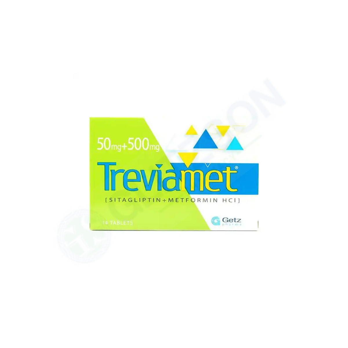 TreviaMet Tablets 50mg/500mg (1 Box = 2 Strips) (1 Strip = 14 Tablets)