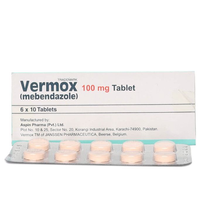 Vermox 100mg Tablets 60S