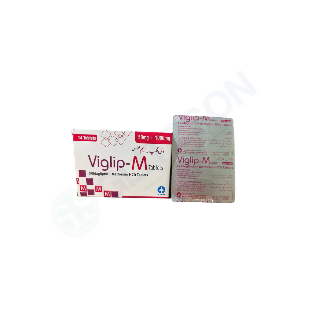 Viglip-M Tablets 50mg/1000mg (1 Strip = 7 Tablets)