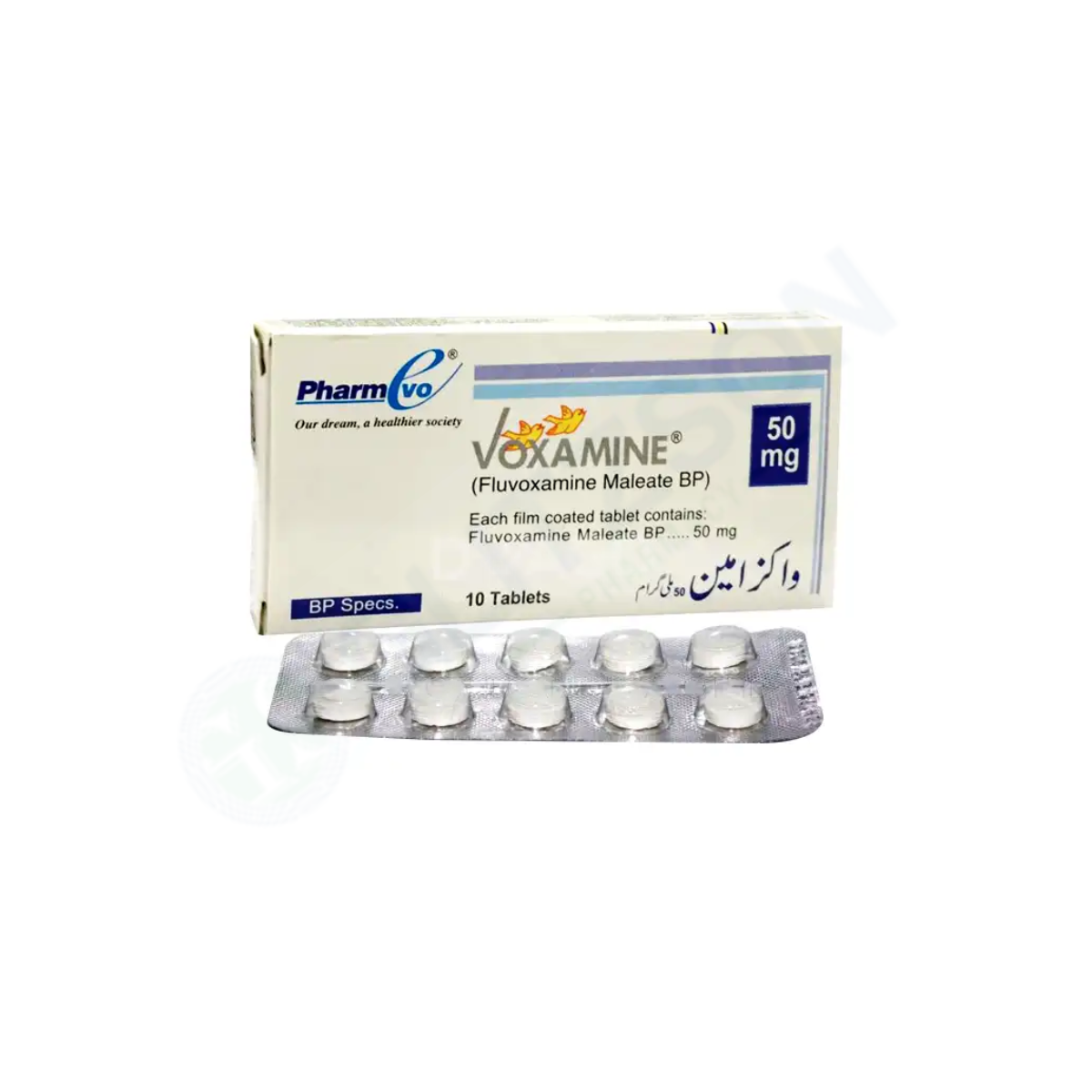 Voxamine Tablets 50mg (1 Box = 1 Strip)(1 Strip = 10 Tablets)