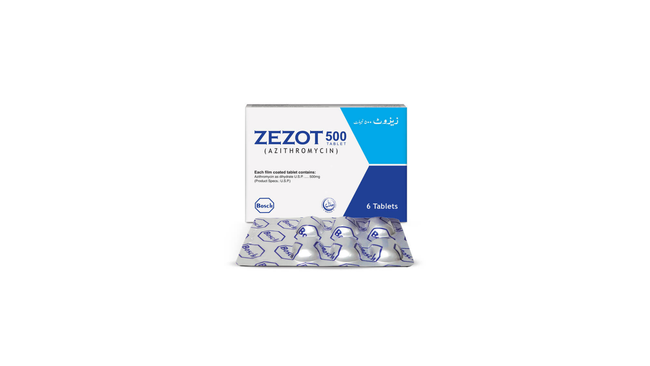 Zezot Tablets 500mg (1 Box = 1 Strip)(1 Strip = 6 Tablets) Hover Image