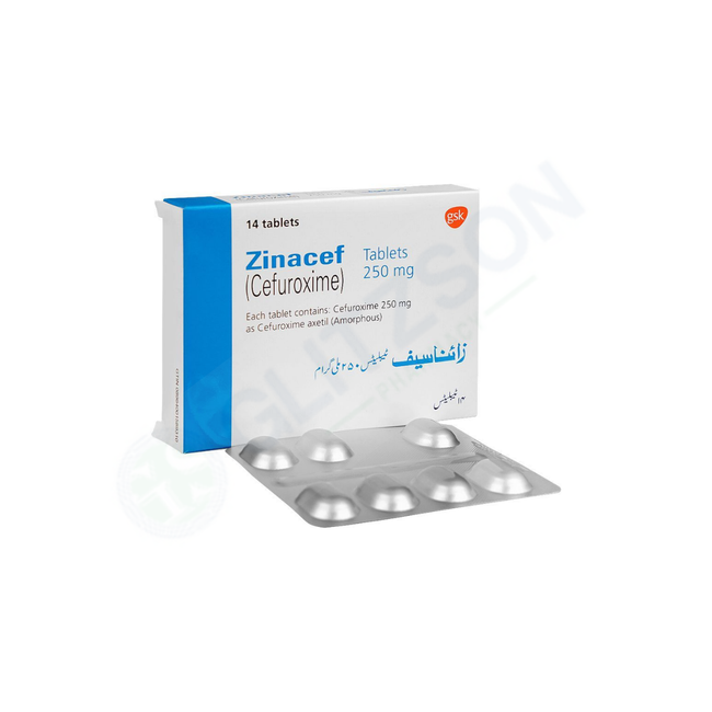 Zinacef Tablets 250mg (1 Strip = 7 Tablets) Hover Image