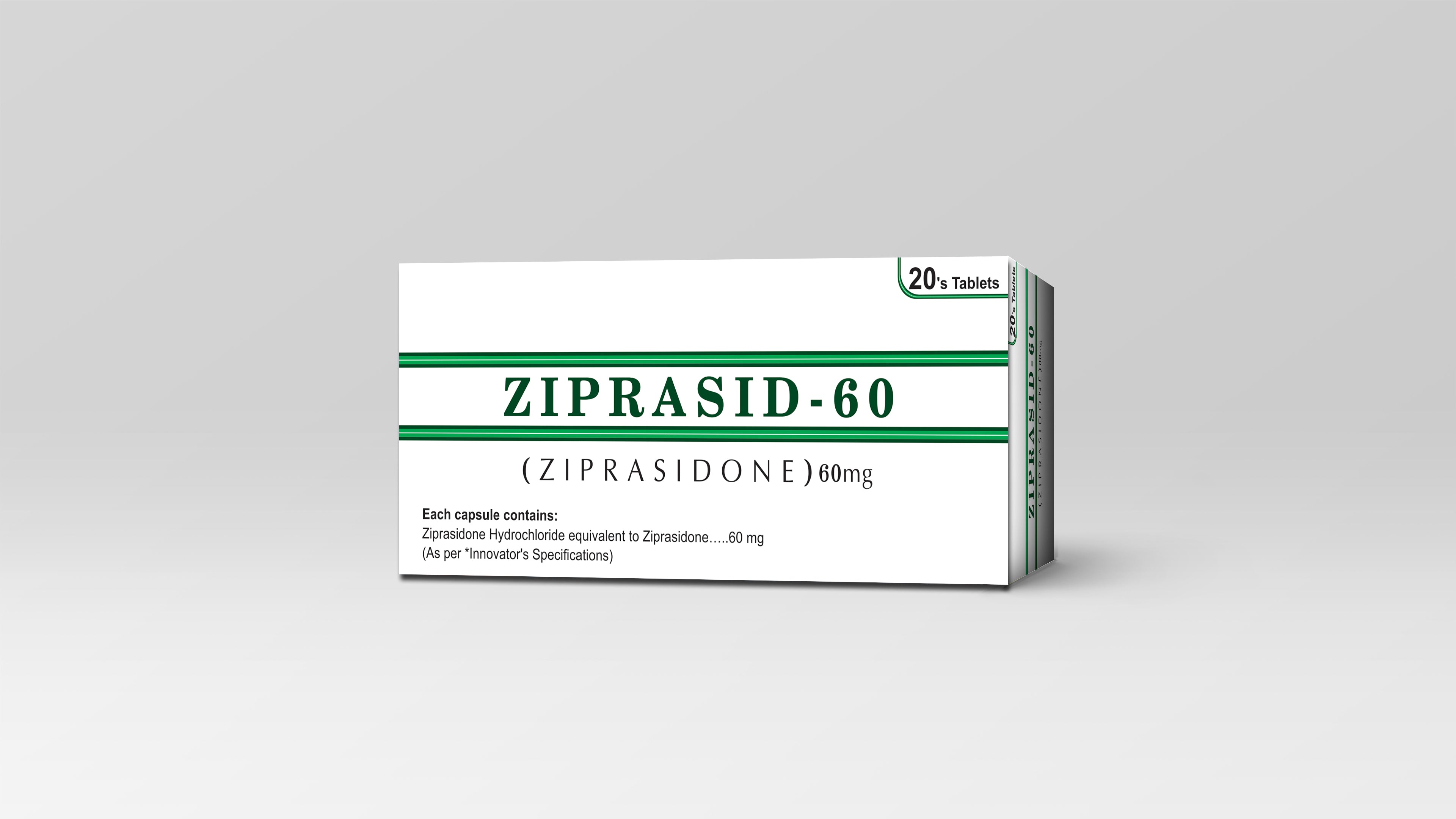 ZIPRASID 60MG TABLET(1 BOX=1 STRIP)(1 STRIP=10 TABLETS)