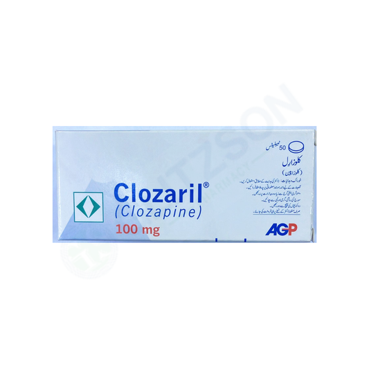 Clozaril Tablets 100mg (1 Strip = 10 Tablets) (1box =50tab)