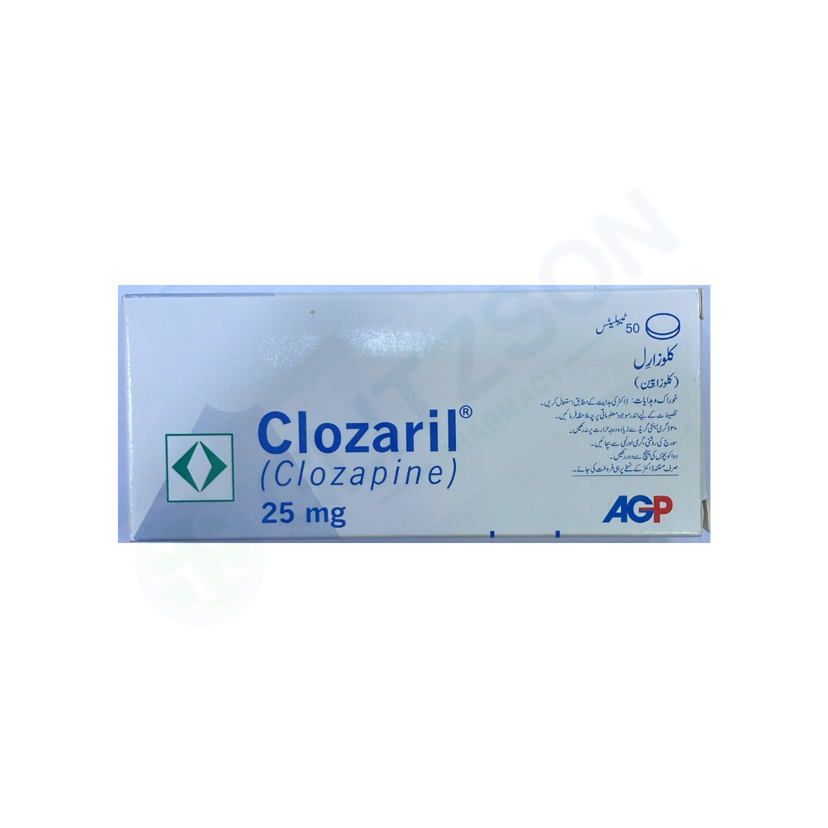 Clozaril 25mg Tablets (1box =50tab