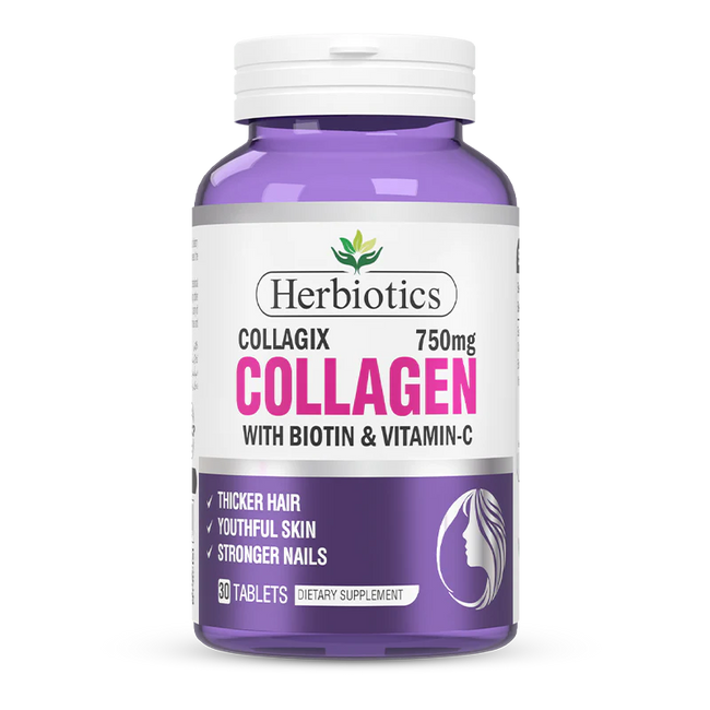Herbiotics Collagix Tablets 750mg (1 Bottle = 30 Tablets) Hover Image