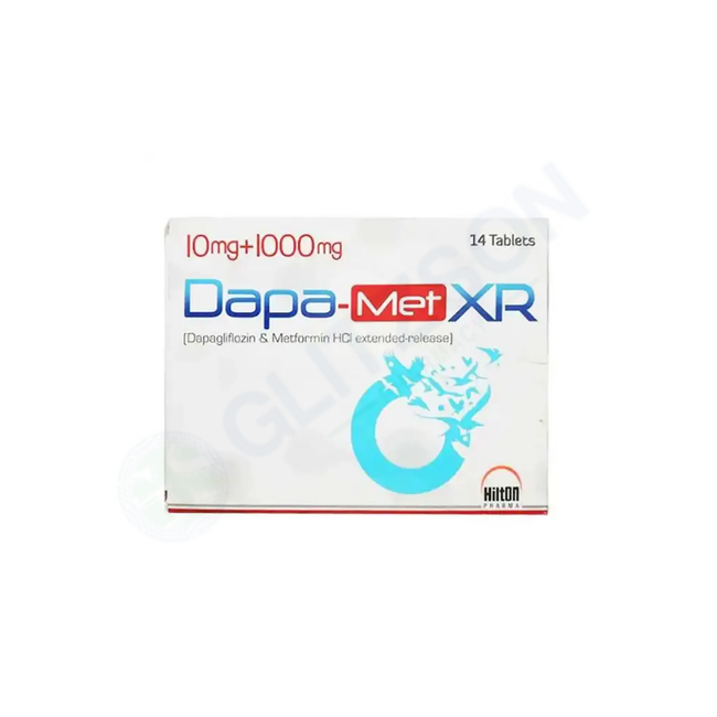 Dapa-Met XR Tablets 10/1000mg (1 Box = 2 Strips) (1 Strip = 7 Tablets) Hover Image