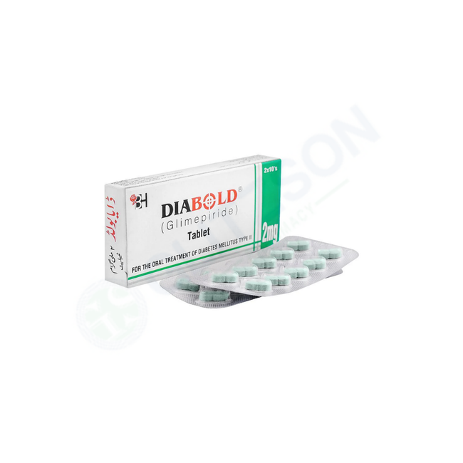Diabold Tablets 2mg (1 Strip = 10 Tablets) Hover Image
