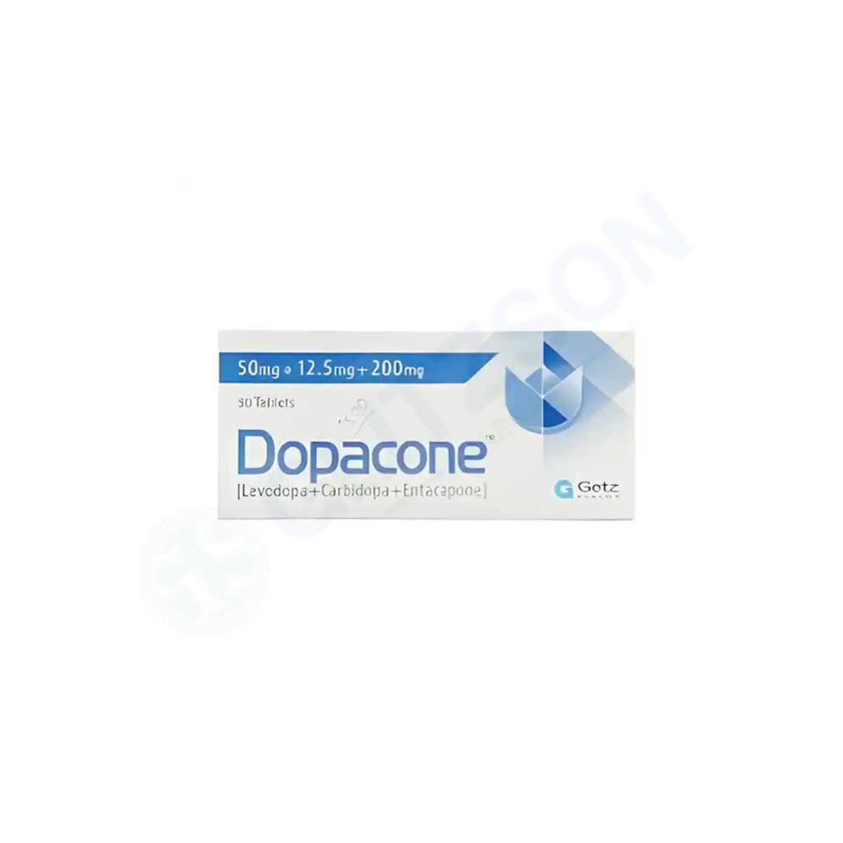 Dopacone Tablets 50+12.5+200mg (1 Box = 3 Strips) (1 Strip = 10 Tablets)
