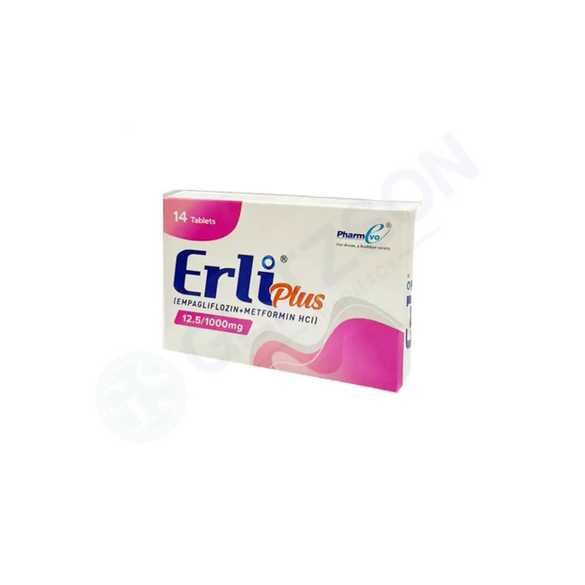Erli Plus Capsules 12.5/1000mg (1 Strip = 7 Capsules) Hover Image