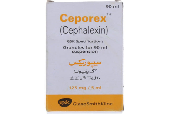 Ceporex 125mg/5ml suspension 90ml Hover Image