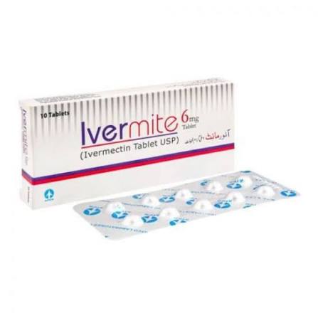 Ivermite Tablets 6mg (1 Box = 1 Strip)(1 Strip = 10 Tablets) Hover Image