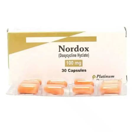 Nordox Capsules 100mg (1 Strip = 10 Capsules) Hover Image
