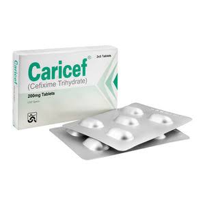 Caricef Tablets 200mg (1 Box = 2 Strips) (1 Strip = 5 Tablets) Hover Image