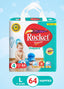 ROCKET 4 DIAPERS LARGE 64`S PREMIUM