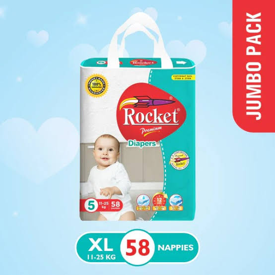 ROCKET 5 DIAPERS XL 52`S PREMIUM
