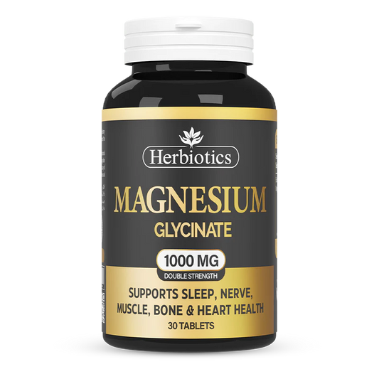 Herbiotics Magnesium Glycinate Tablets 1000mg (1 Bottle = 30 Tablets)