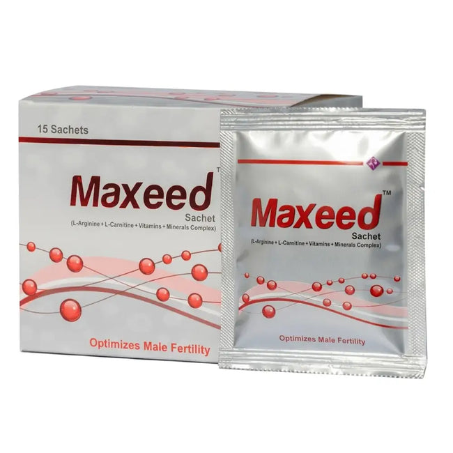 Maxeed Male Fertility Supplement – L-Arginine & L-Carnitine (15 Sachets) Hover Image