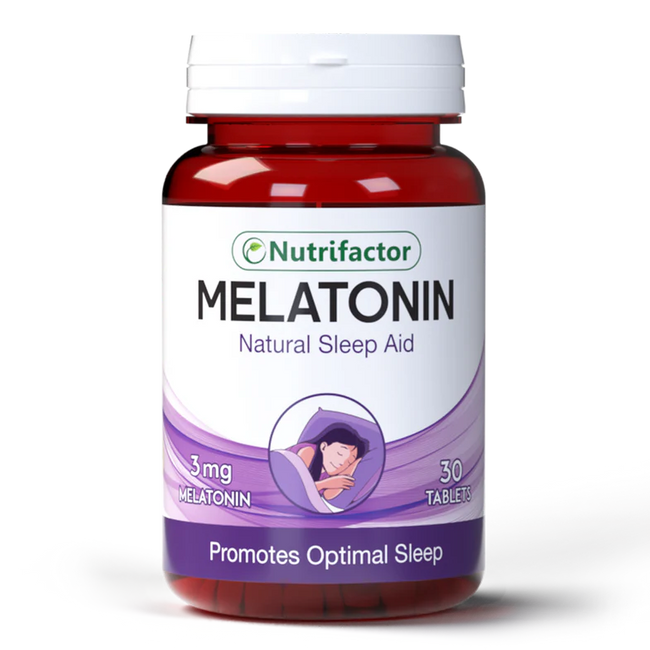 Nutrifactor Melatonin Tablets 3mg (1 Bottle = 30 Tablets) Hover Image