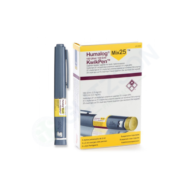 Humalog Mix 25 Kwikpen Injection 100U/ml (1 Box = 5 Injection) Hover Image