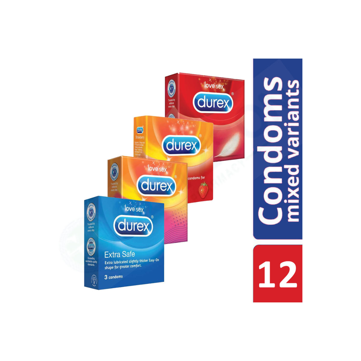 Durex Mix Flavor Condoms (1 Pack = 3Pcs)