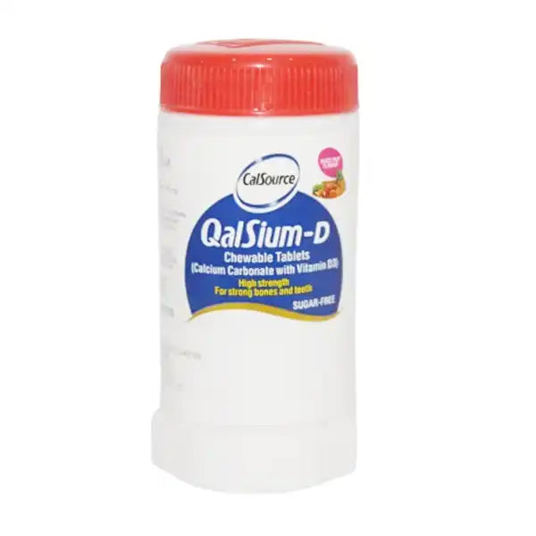 Qalsium-D Mix Fruit Flavour Tablets (1 Bottle = 40 Tablets) Hover Image