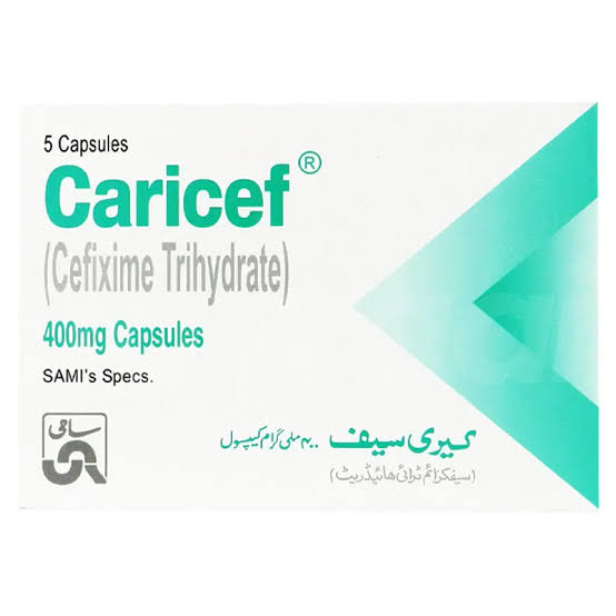 Caricef Capsules 400mg (1 Box = 1 Strip)(1 Strip = 5 Capsules) Hover Image