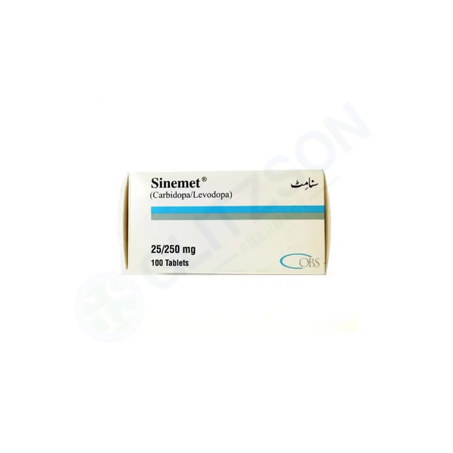 Sinemet Tablets 25mg/250mg (1 Strip = 10 Tablets) Hover Image