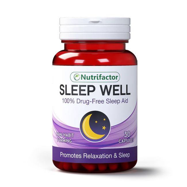 Nutrifactor Sleep Well Capsules (1 Bottle = 30 Capsules) Hover Image