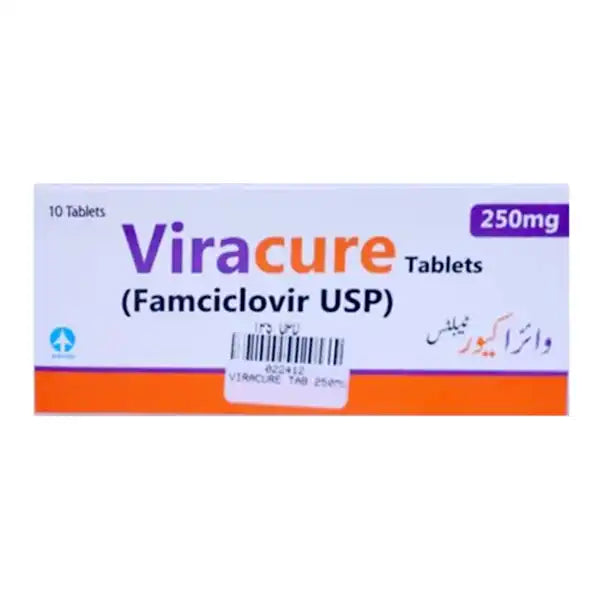 Viracure Tablets 250mg (1 Box = 1 Strip)(1 Strip = 10 Tablets) Hover Image